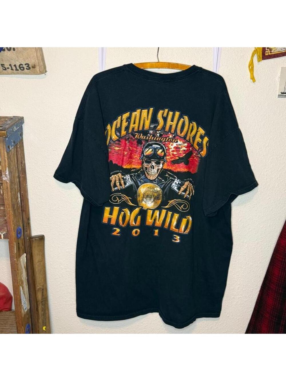 Vintage style biker rally tee